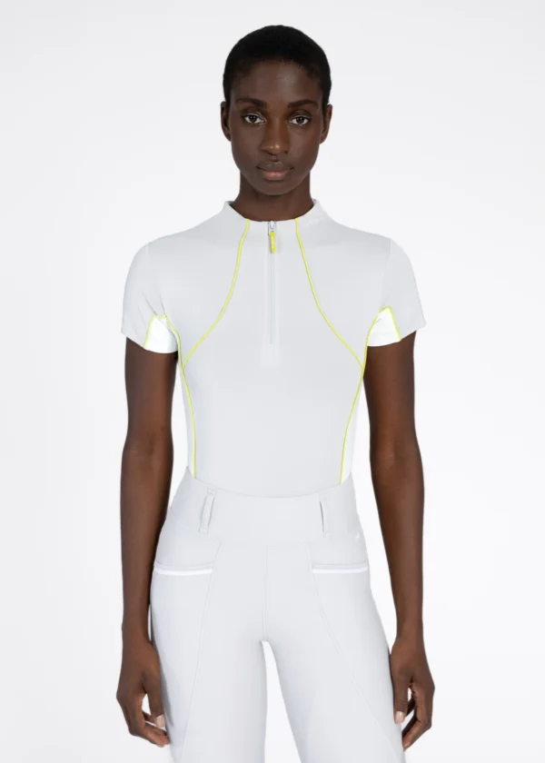 Contrast Short Sleeve Base Layer (Glacier/Lime) - Image 5