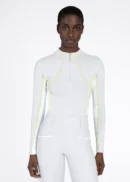 Contrast Long Sleeve Base Layer (Glacier/Lime)