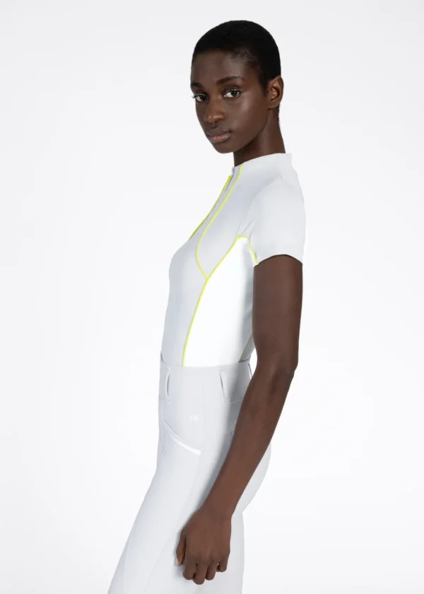 Contrast Short Sleeve Base Layer (Glacier/Lime) - Image 3