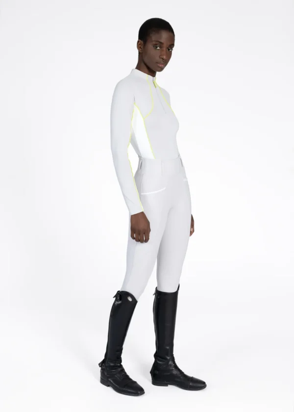 Contrast Long Sleeve Base Layer (Glacier/Lime) - Image 6